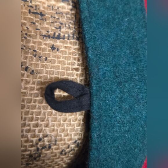 Vintage 70s Nepal Boiled Wool Jacket Coat Toggle Buttons Sz Large - Picture 9 of 14